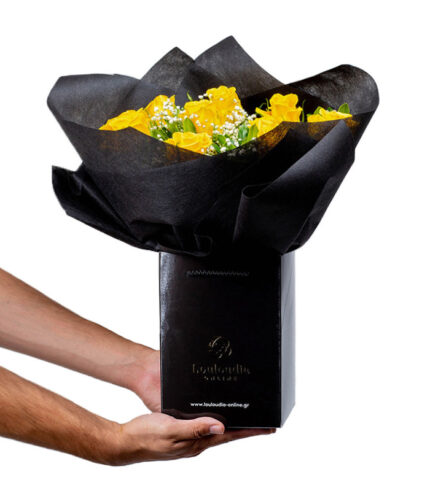 Bouquet with 10 Yellow Roses