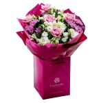 Bouquet with Pink Roses and Lysander Premium