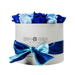 Forever Roses Blue-Blue Deluxe 19x20cm 14 roses