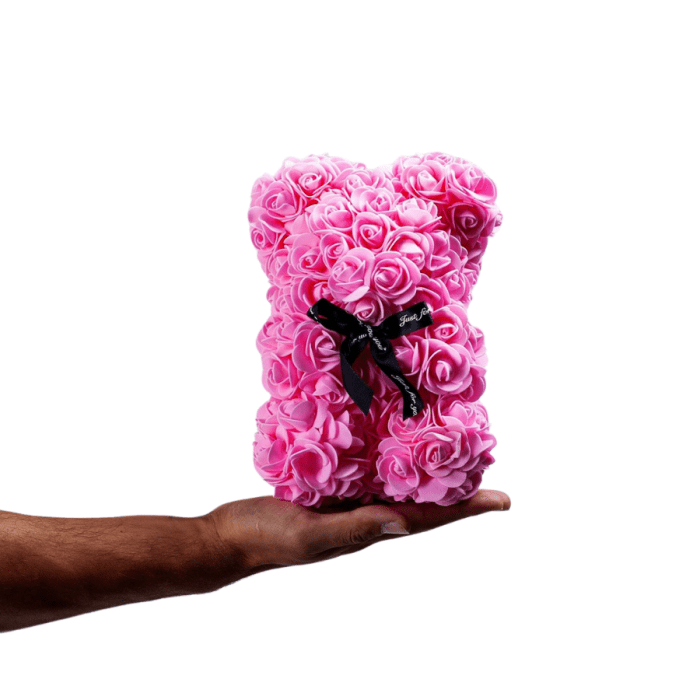 Rose Bear Ροζ Essential 25cm σε κουτί