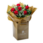 Classic Flower Bouquet with 6 Red Roses Essential