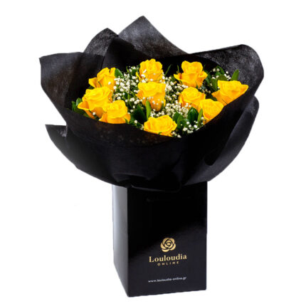 Bouquet with 10 Yellow Roses