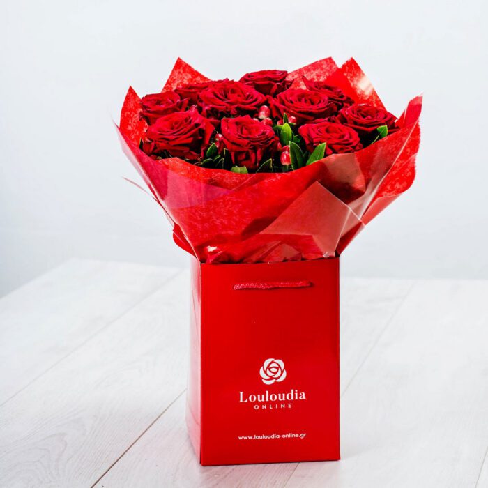 νθοδέσμη Τριαντάφυλλα Red Velvet