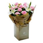 Bouquet with Lilies and Pink Roses