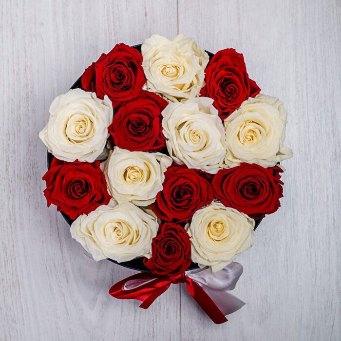Forever Roses Red-White Deluxe