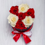 Forever Roses Κόκκινο-Λευκό Premium