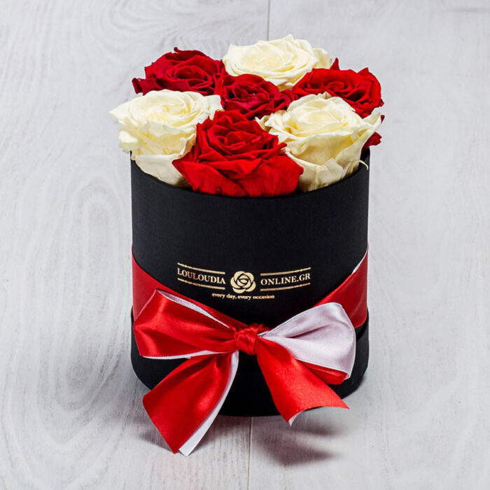 Forever Roses Κόκκινο-Λευκό Premium
