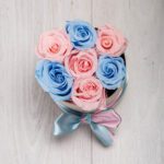 Forever Roses Ροζ-Γαλάζιο Premium