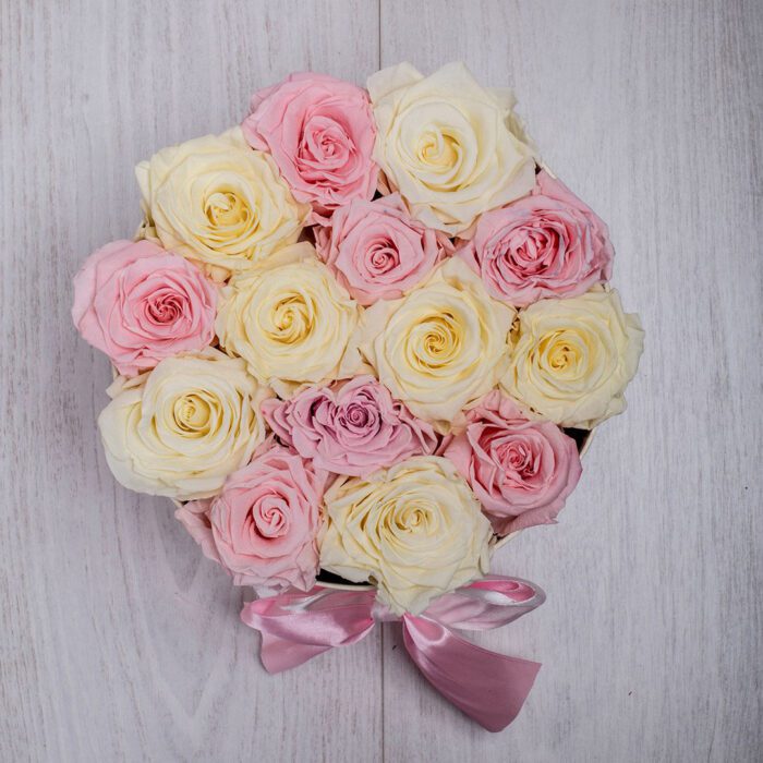 Forever Roses Ροζ-Λευκό Deluxe