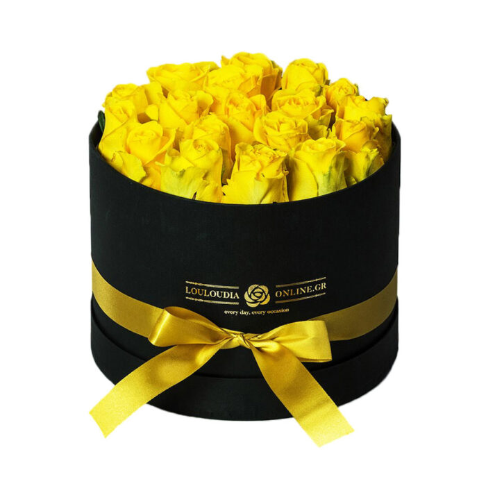 Κουτί με 20 Κίτρινα Τριαντάφυλλα