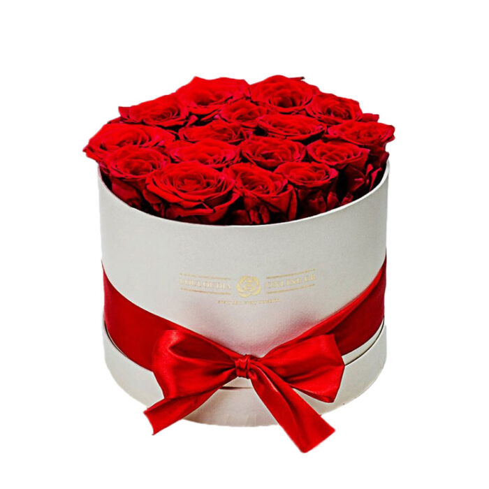 Κόκκινα τριαντάφυλλα σε κουτί