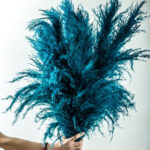 Pampas Bouquet with 10 Pampas in Blue