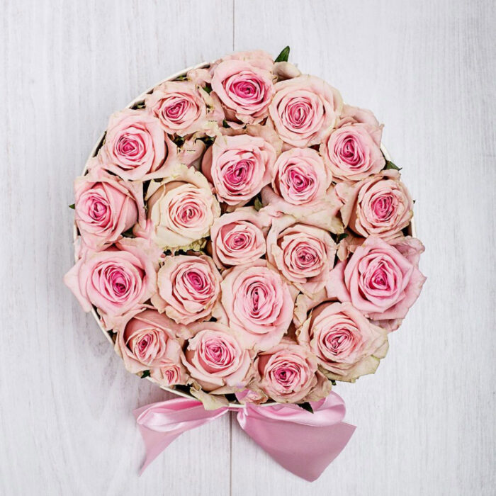 Κουτί με 20 Ροζ Τριαντάφυλλα