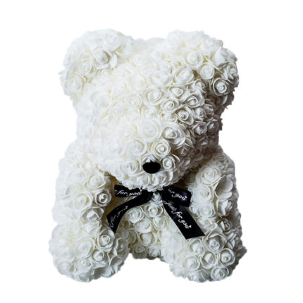 Rose Bear White Premium 40cm in box