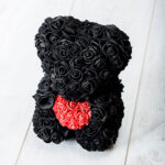 Rose Bear Μαύρο Essential 25cm σε κουτί