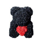Rose Bear Μαύρο Premium 40cm σε κουτί