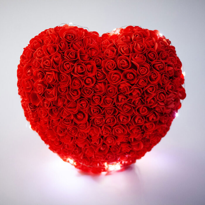 Rose Bear Κόκκινη Καρδιά 40cm σε κουτί