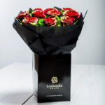 Bouquet with 10 Red-Gold Roses