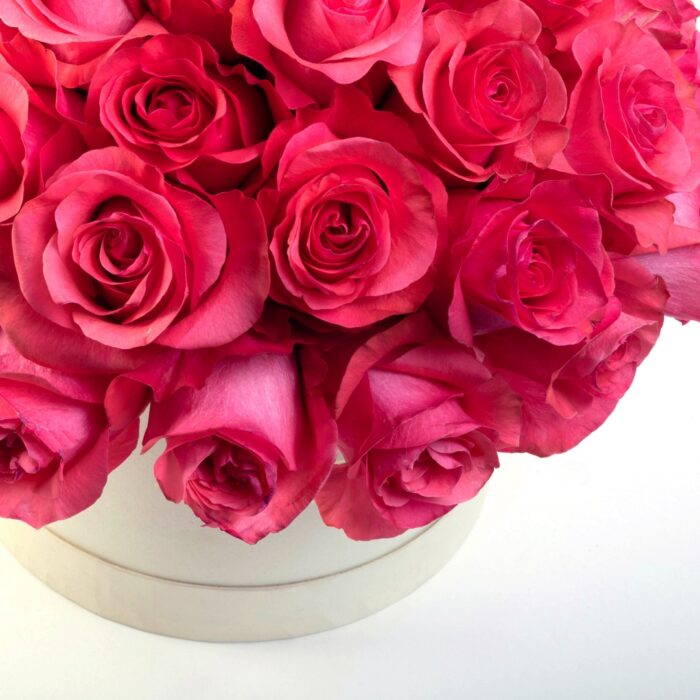 Ροζ τριαντάφυλλα σε κουτί Deluxe