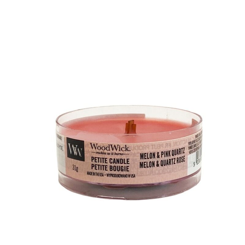 Woodwick Melon Pink Quartz scented candle 31gr 3x5.5cm