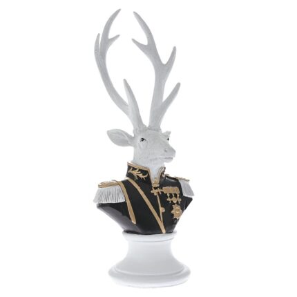 Christmas Reindeer In Black and White Bust