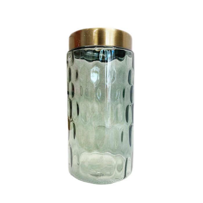 Decorative Glass Vase Petrol-Gold