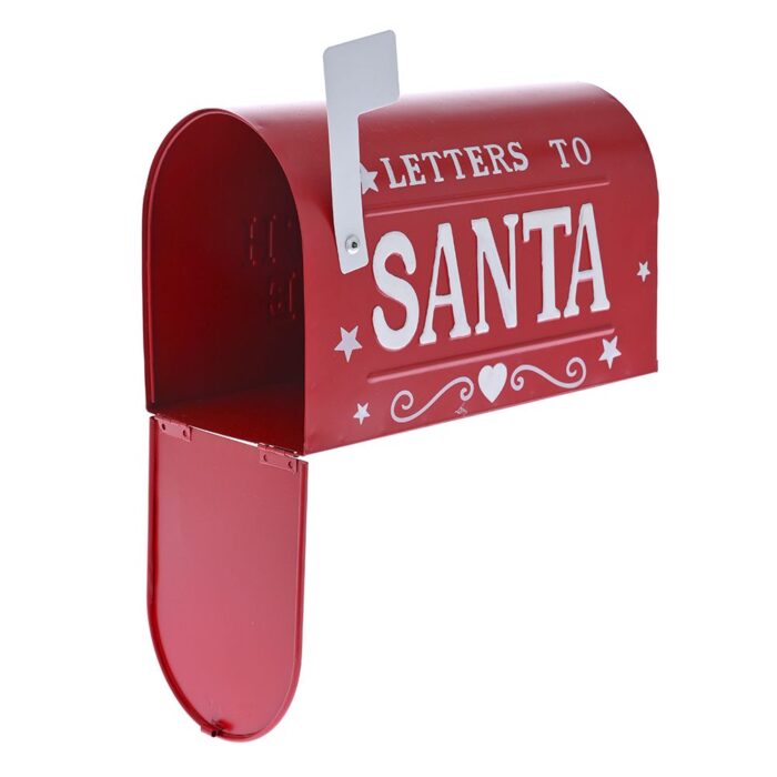 Χριστουγεννιάτικο Κόκκινο Γραμματοκιβώτιο Μεταλλίκο