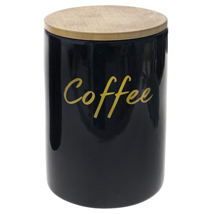Decorative Pot for Coffee Black Ceramic