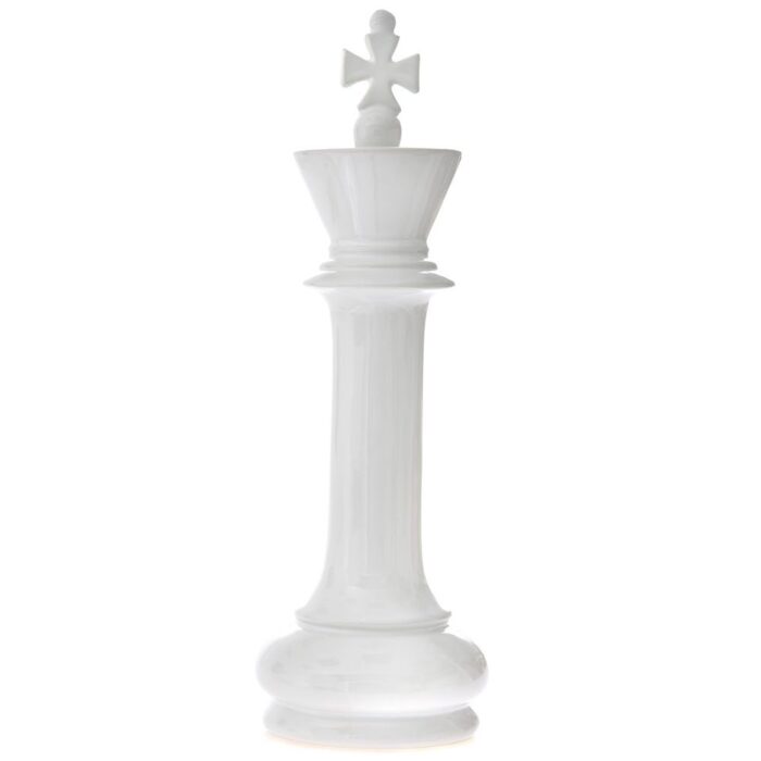 Διακοσμητικό Πιόνι Σκακιού από Πλαστικό Λευκό