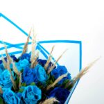 Ανθοδέσμη με Τριαντάφυλλα σε Μπλε Αποχρώσεις