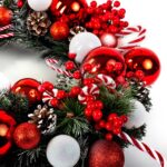 Christmas Decorative Wreath with Candies in Red