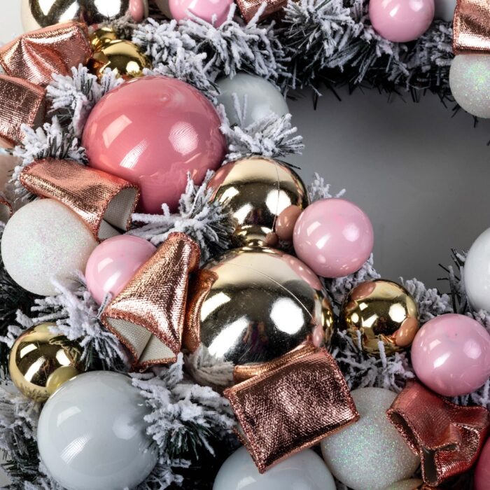 Christmas Decorative Wreath in Pink
