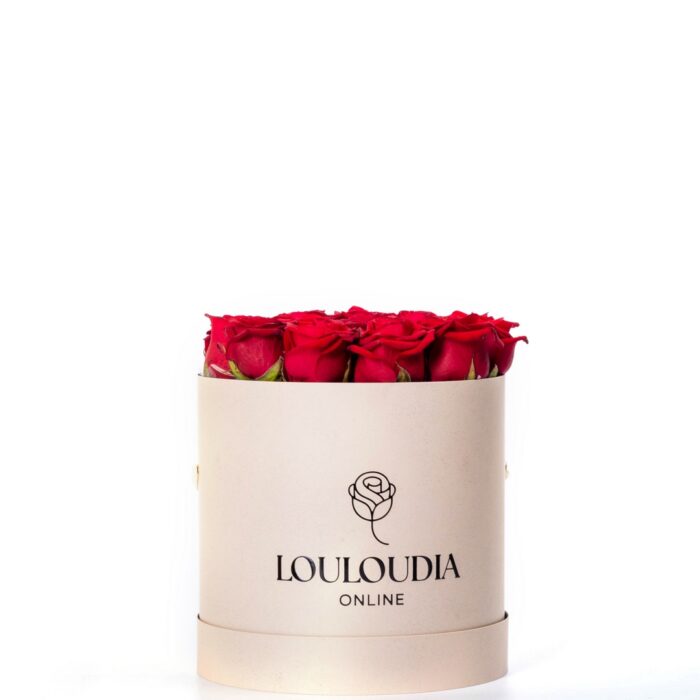 Λευκό Κουτί με 15 Κόκκινα Τριαντάφυλλα