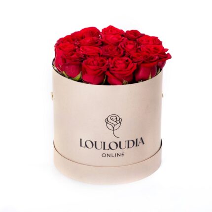 White Box with 15 Red Roses