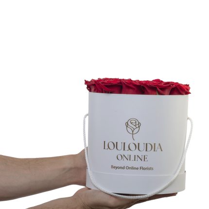 White Box with 15 Red Roses