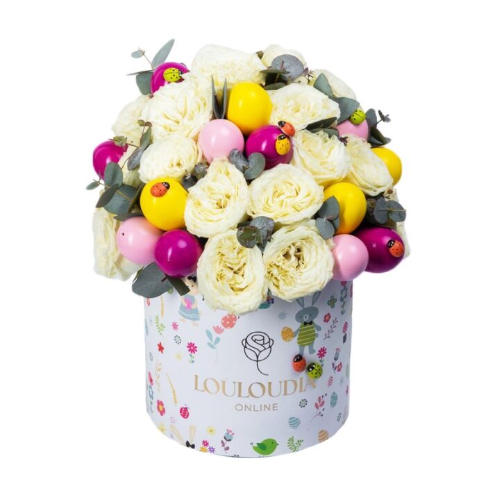 Easter Box with White Roses