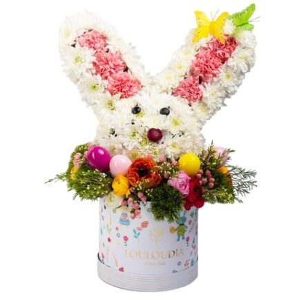Easter Bunny from Flowers 40x60cm