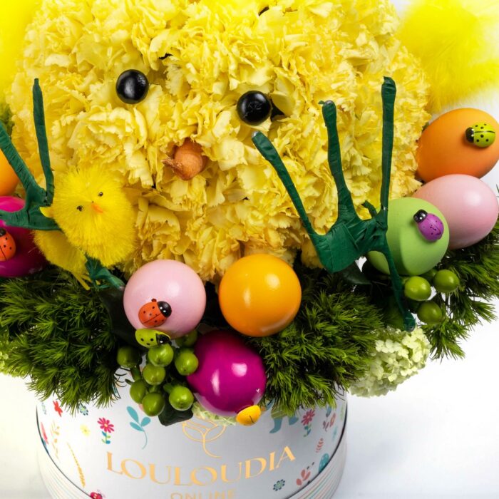 Easter Bird made of Flowers
