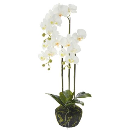 Artificial Plant in Pot Orchid White 85cm