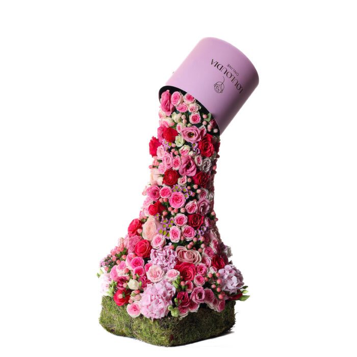 Ροζ Συντριβάνι Λουλουδιών