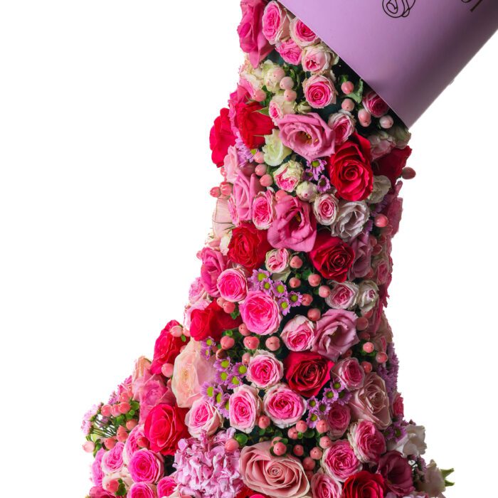 Ροζ Συντριβάνι Λουλουδιών