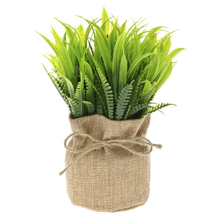 Artificial Plant in Pot Green Grass 16cm