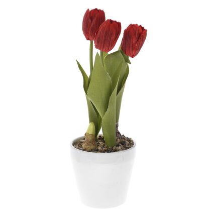 Artificial plant in a pot Tulip Red 32cm