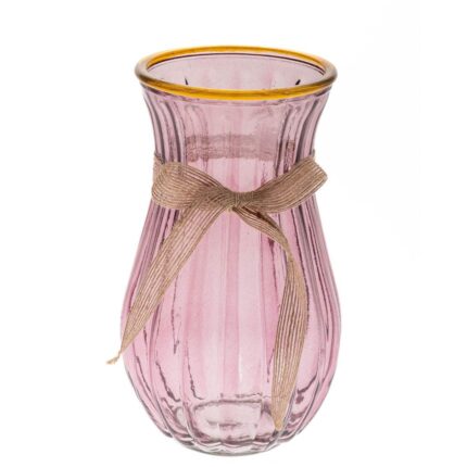 Decorative Glass Vase Pink