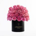 Μαύρο Κουτί με Ροζ Τριαντάφυλλα Deluxe