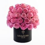 Μαύρο Κουτί με Ροζ Τριαντάφυλλα Deluxe